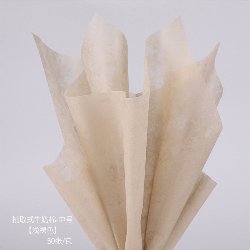 Flor Extracción de sombra leche algodón papel de regalo de flores papel de algodón floral floristería impermeable color sólido forro de ramo de papel de embalaje