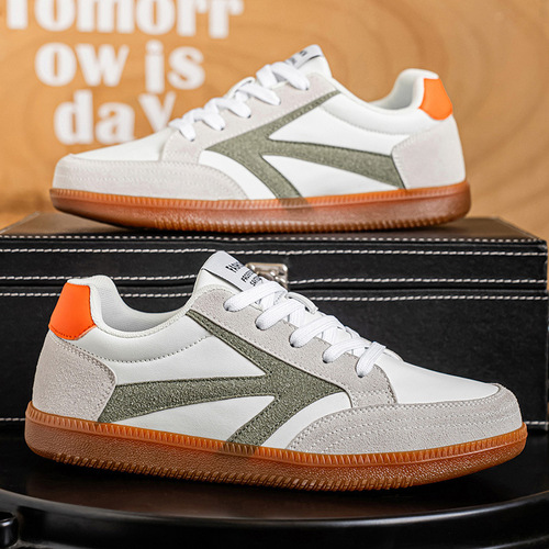 Men's skate shoes, new high-street niche skateboard shoes, platform bread shoes, men's fashionable all-match men's board shoes
