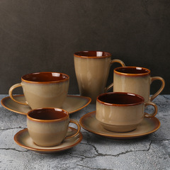 Household Water Cup for Export, Ceramic Creative Coffee Cup and Saucer, European Style Mugs, Brand Cups, Mugs