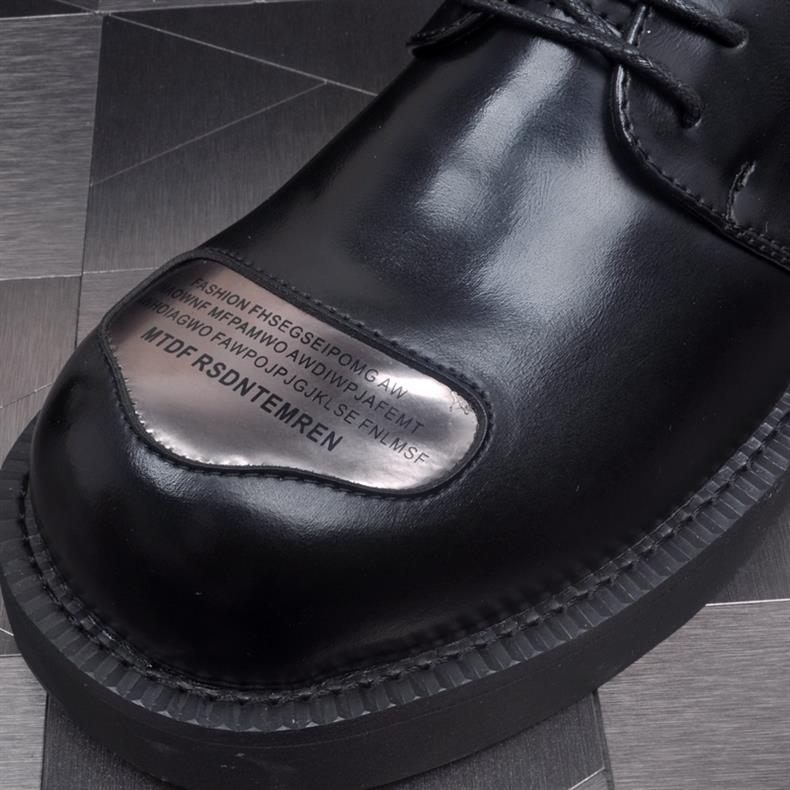 ShoeVault Neue Business-Schnürschuhe für Herren, Derby-Schuhe mit runder Zehenpartie, dicker Sohle und Plateau, die die Körpergröße erhöhen – ideal für Hochzeiten._voghion.com