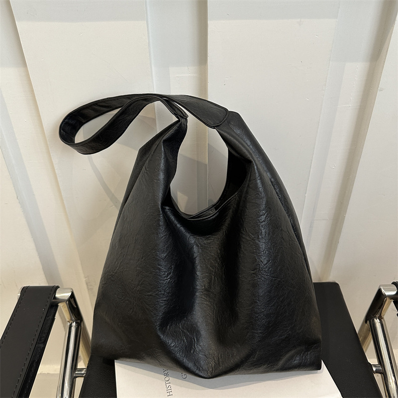 2024 color sólido nuevo estilo simple ocio de viaje axilar de hombro bolso de dos piezas conjunto de otoño y invierno gran capacidad retro