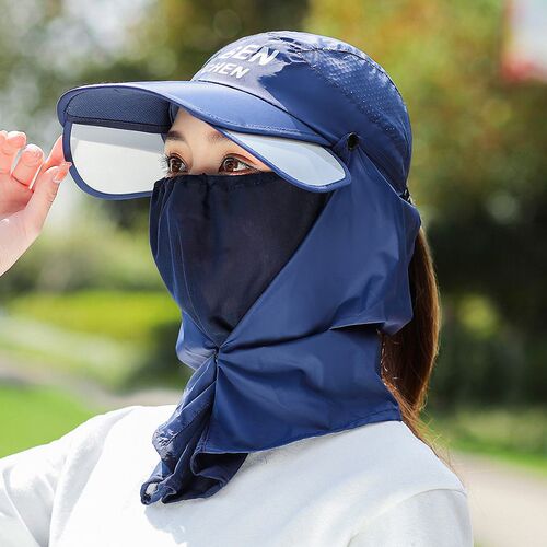 Sunshade and Sun Protection Hat for Women, Outdoor Face Mask, Duckbill Hat for Men, Electric Bike Riding Cap, Baseball Sun Hat