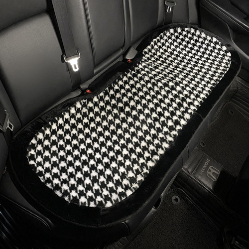 Car seat cushion winter plush three-piece set single piece imitation rabbit fur car seat cushion car interior warm backrest car cushion