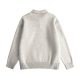 2026秋季新款提花圆领加厚宽松男式腈纶毛线针织衫青少年运动风格，男装针织衫/毛衣，星座614