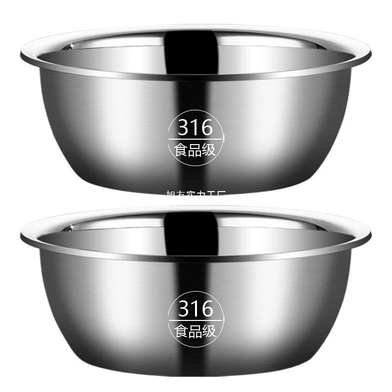 食品グレードのステンレス鋼の洗面器、家庭用キッチンの卵と洗面器、ベーキング用の大きな洗面器、厚いスープ洗面器、大量割引|undefined