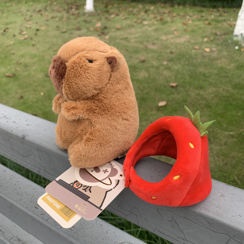 Official Snot Bear Capybara Plush Doll, Mieleid Hairpin Keychain Toy, Schoolbag Ornament, Female
