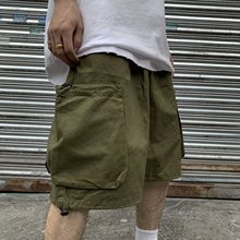 2021新款式夏季慵懒宽松机能bboy裤子嘻哈黑色潮牌口袋工装短裤男