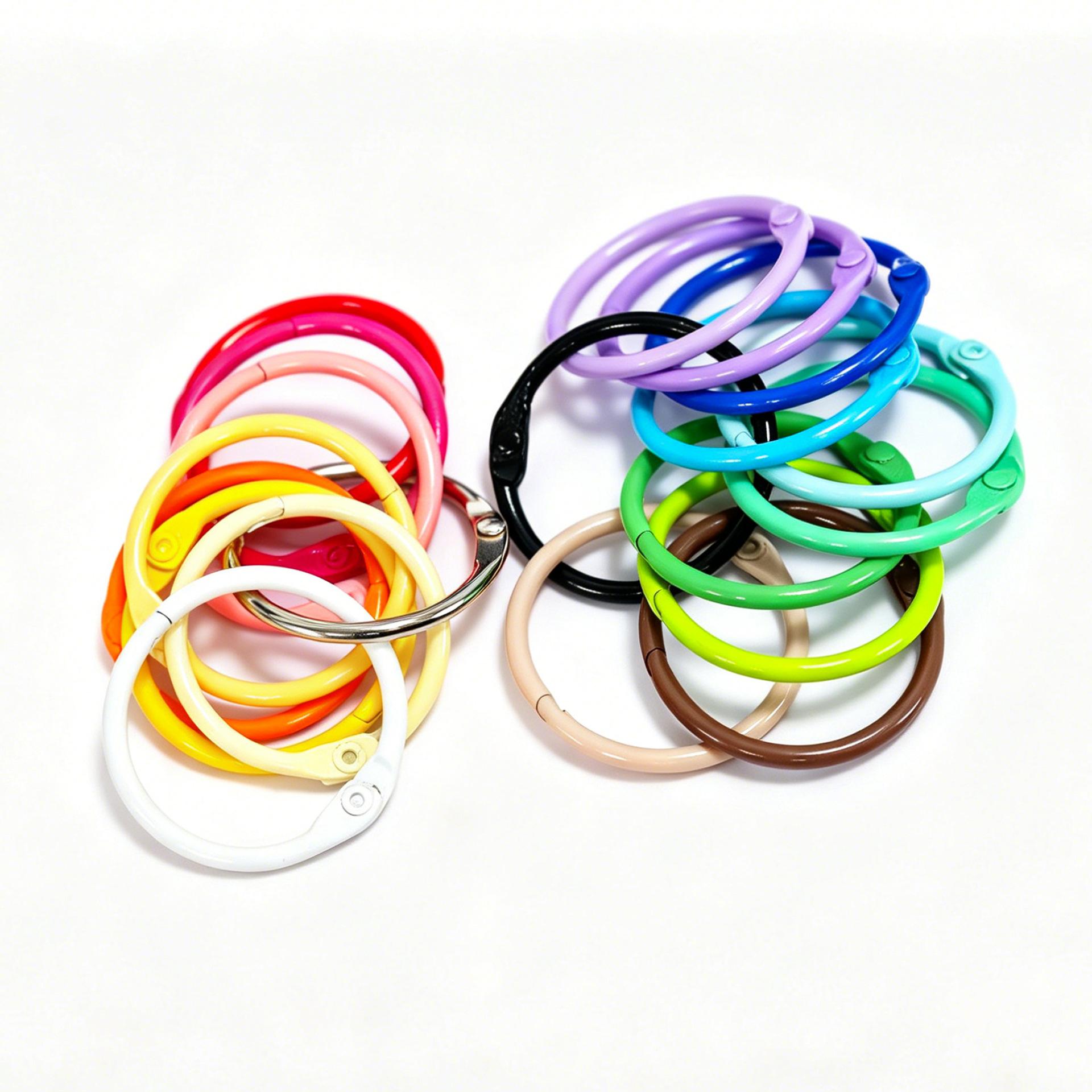 30mm anillo de libro DIY anillo de llaver de color metal de color pintura abierta colgante anillo de libro anillo de fijación image 6