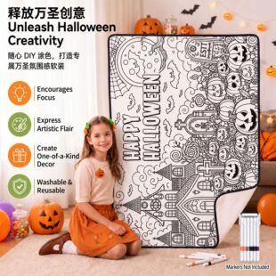�羳�f�}���T�f̺�Ӄ�ͯDIY �ֹ���ɫ�Tɫë̺ Coloring Blanket