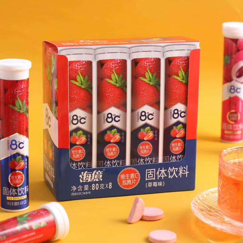 Шипучие таблетки витамин C 8C, фруктовые вкусы, 80 г