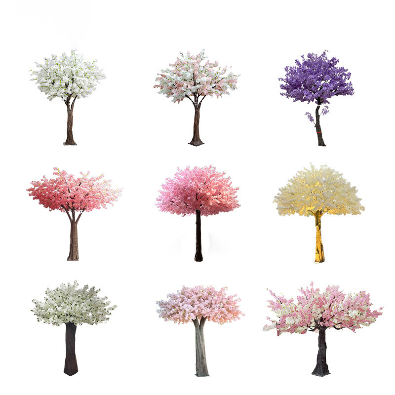 模擬桜の木屋内ホテルの結婚式のレストラン無垢材桜の木人工アーチ片側偽桜の木|undefined