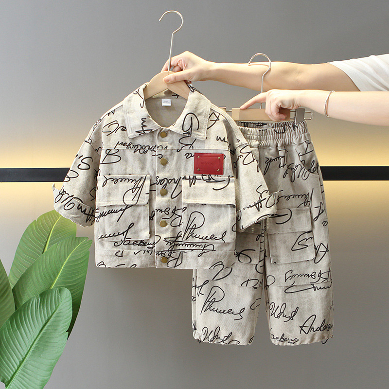 6122 Traje de herramientas de primavera y otoño para niños, ropa de primavera para niños, moda para niños, estilo occidental, primavera guapa y guapa