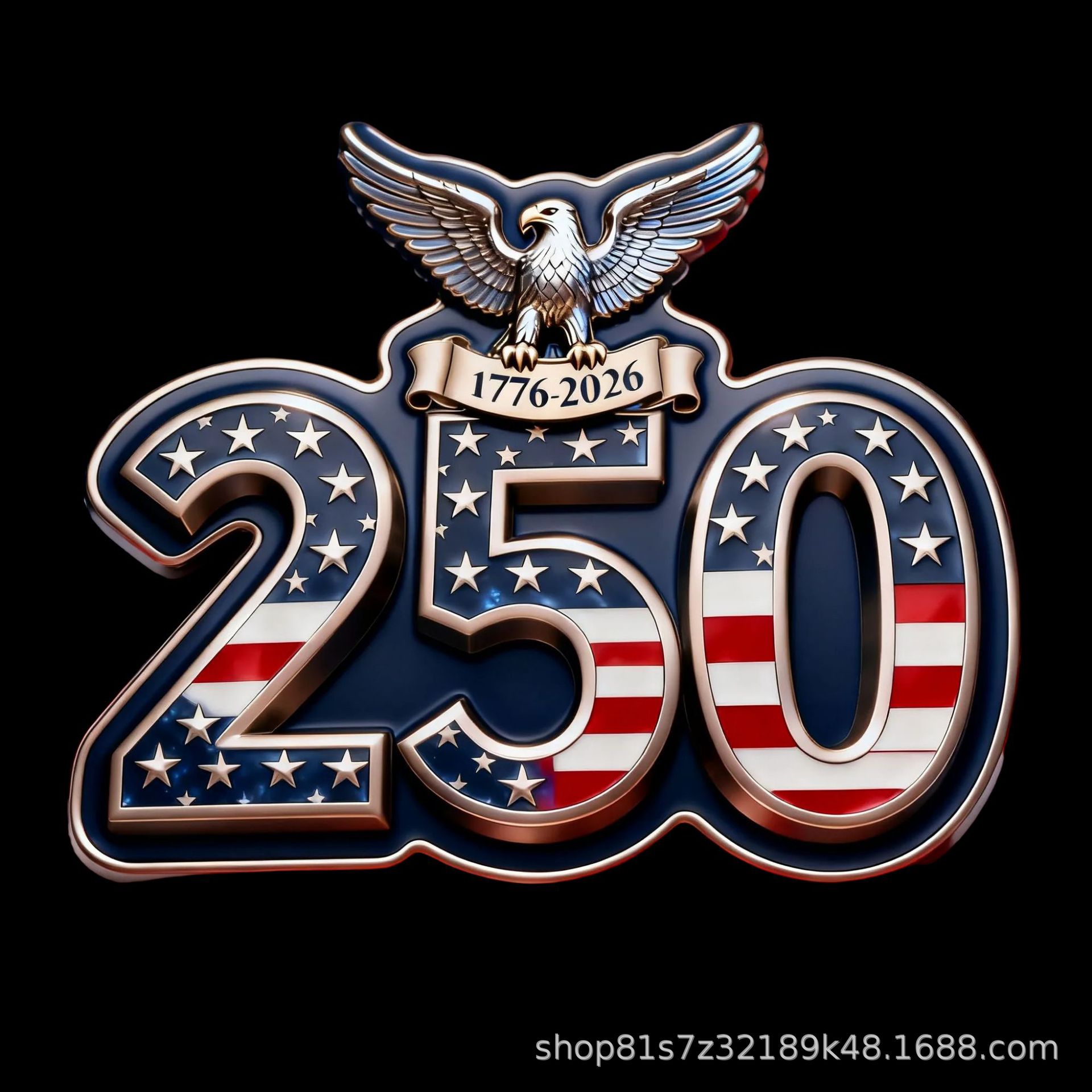 2D acrílico bandera de los Estados Unidos tema broche listado colgante image 2