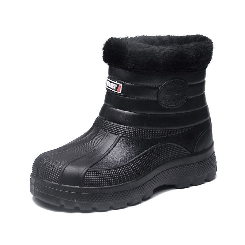 2024新款雪地靴男冬季加绒保暖户外高帮棉鞋防滑耐磨加厚长筒棉靴