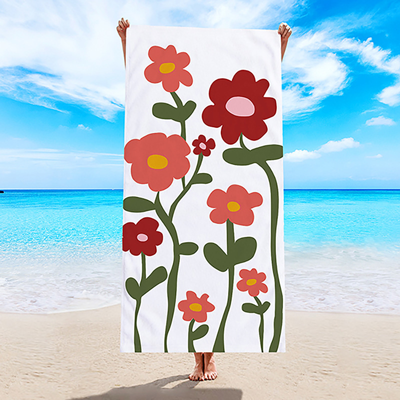 Toalla de playa transfronteriza, toalla de secado rápido, toalla de baño de microfibra, comercio exterior, Amazon, chal de natación con estampado digital europeo y americano