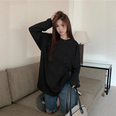 长袖T恤女2025春秋新款白色学生内搭打底衫韩版上衣服女一件代发