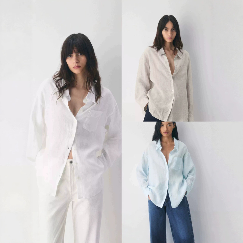 Aritzia Summer Thin Lazy Style Loose and Versatile Long-Sleeved Work Clothing Casual Breathable Top Shirt Jacket for Women