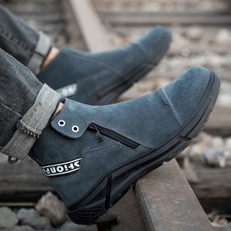 新款高帮劳保鞋男防砸防刺穿耐磨舒适四季透气安全电焊工作防护鞋