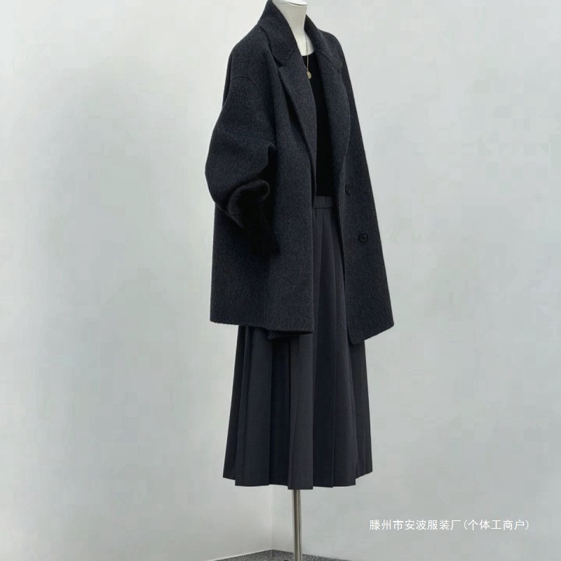 Winter elegant double-sided cashmere autumn jacket