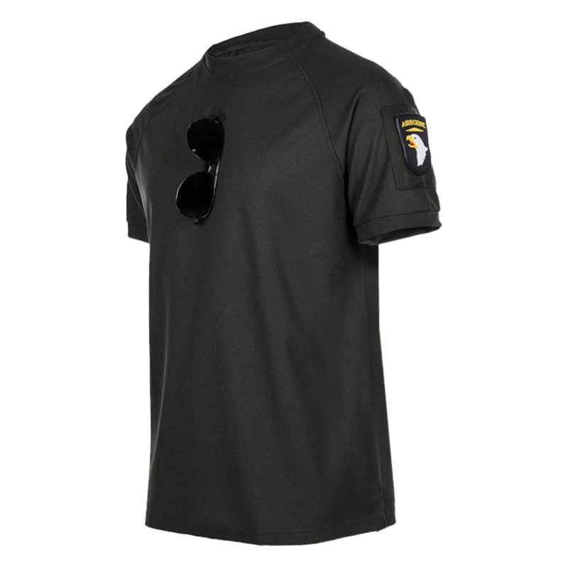 Camiseta de secado rápido de los hombres fanáticos militares al aire libre expansión cuello redondo de seguridad de entrenamiento de cercanías camiseta de fanáticos militares tácticas más tamaño verano manga corta