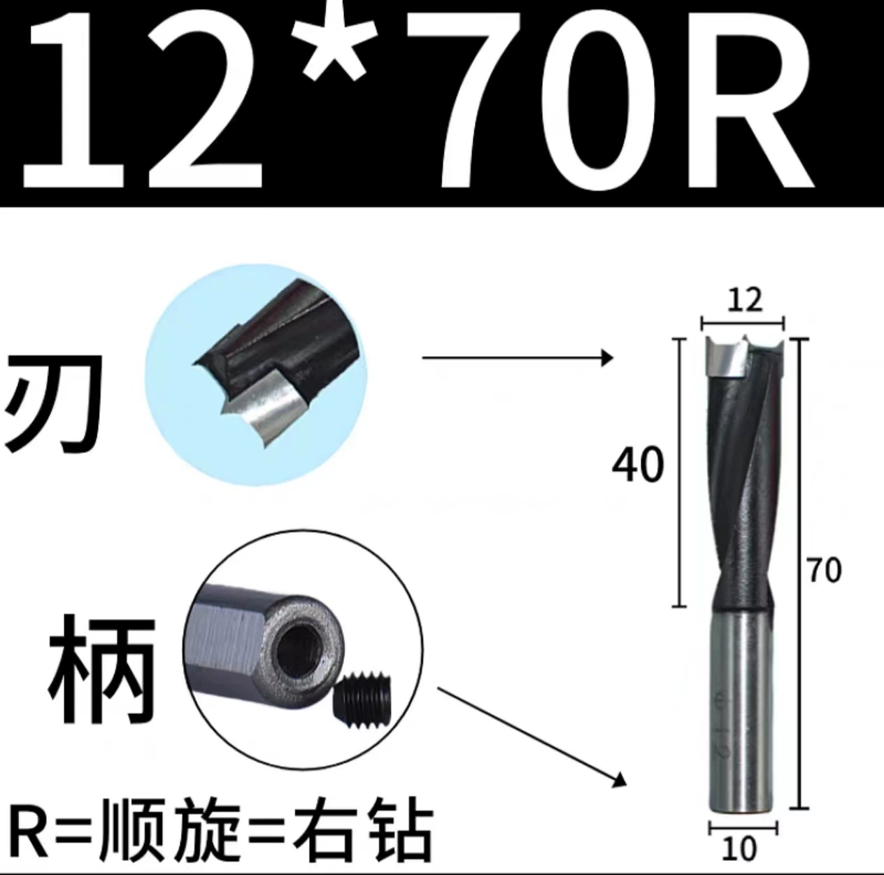 Carpentry, metal drill, three in one