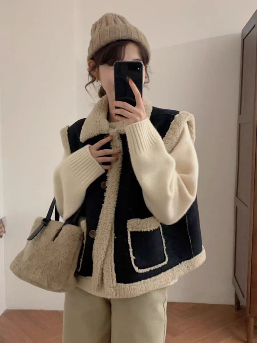 Black demi-season vest