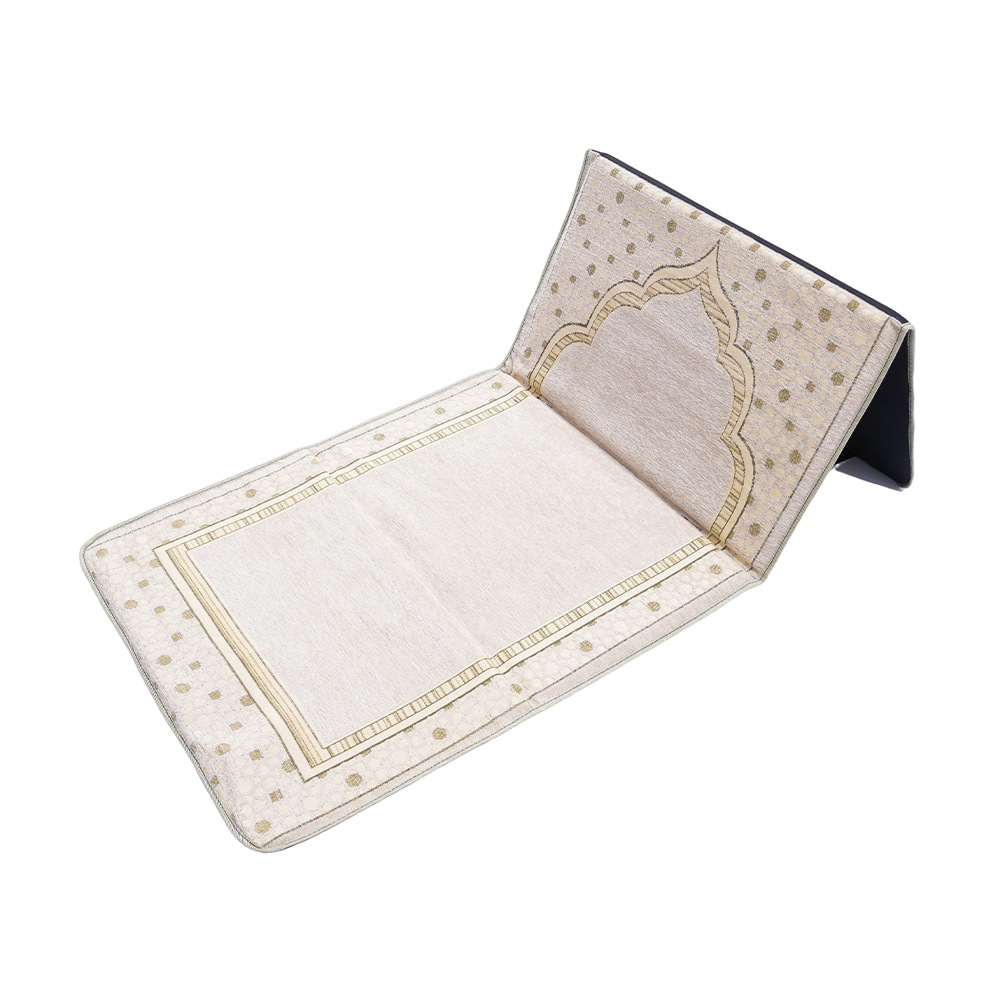 Off-white chenille chair cushion