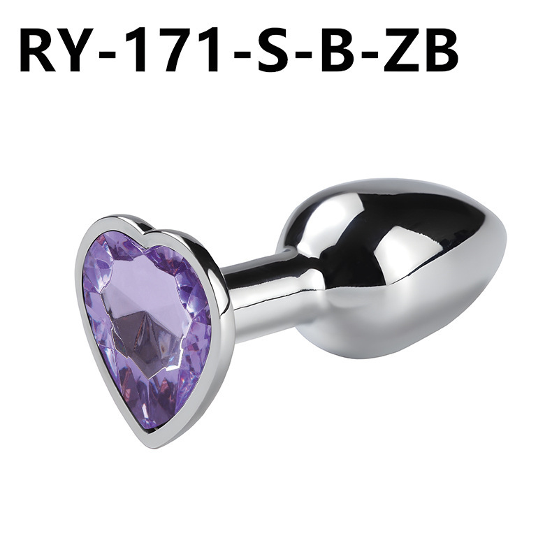 Corazón de metal plug anal back patio para usar artículos sexuales dilatadores coquetear al por mayor SM artículos sexuales para adultos