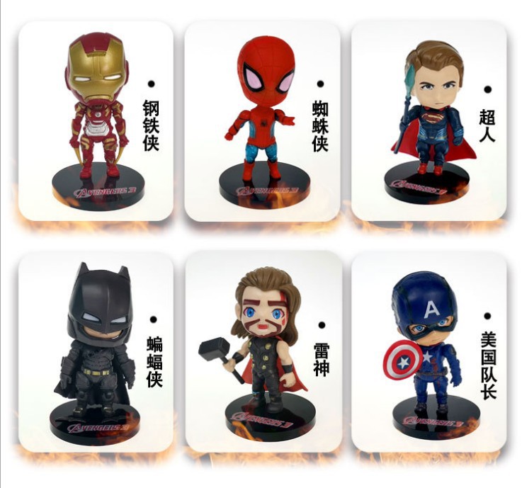 Monstruo Superman decoración de pastel adorno niño niño cumpleaños dibujos animados héroe acero dragón vestido plug-in