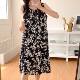 2023 Summer Cotton Silk Vest Long Dress Girlfriend Pajamas Printed Loose Comfortable Cool Breathable Home Clothes for Women