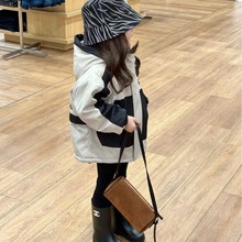 2023冬季新款童装 韩版童装 男女童加绒连帽外套 幼儿园加厚外套