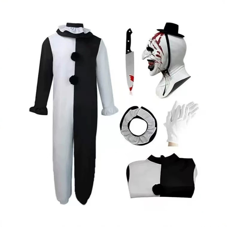 New Halloween Horrifying Clown Mask Headgear, Popular on Halloween Independent Websites, Masquerade Party Horror Prop