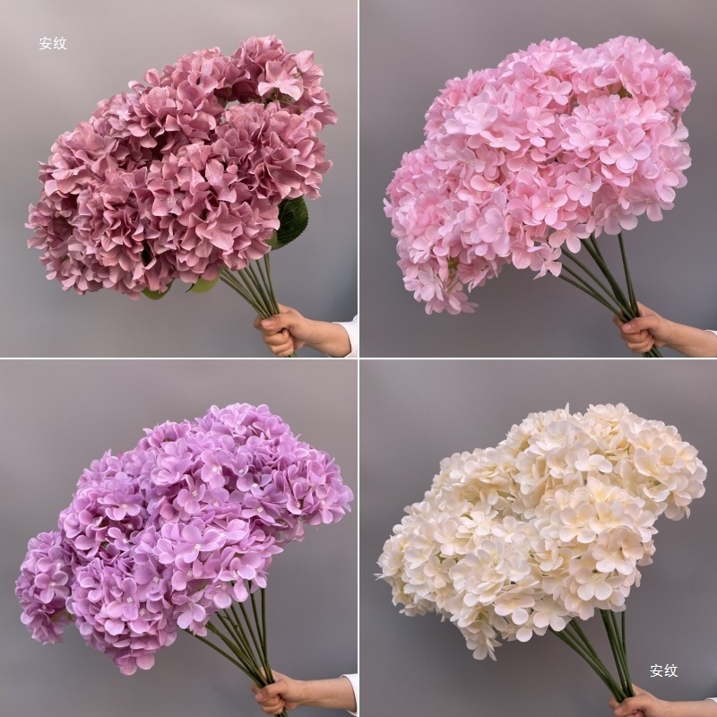 婚庆绣球花单枝棒棒糖绣球绢花婚礼摆放装饰路引插花团状花材|undefined