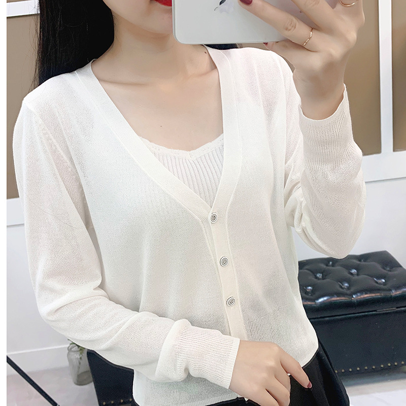 유백색--[5버튼 긴소매--