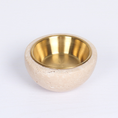 Natural marble spherical aromatherapy furnace home desktop porch TV cabinet decoration ornaments aromatherapy incense burner