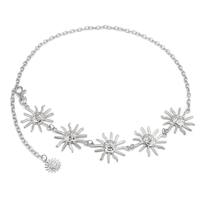 Title 9, Verstelbare metalen zonnebloem tailleketting – ...