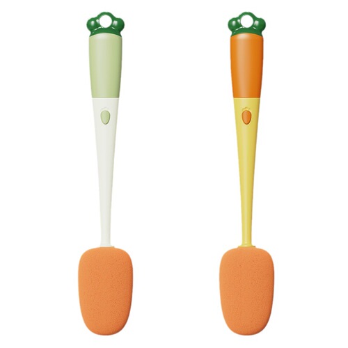 Cup brush three-in-one carrot long handle household multifunctional cup brush cleaning sponge bottle brush cleaning brush wholesale