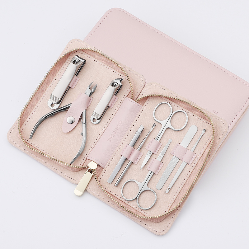 Acero inoxidable transfronterizo pinzas de garganta nuevas pinzas de uñas conjuntos de cortadores de uñas conjunto completo de herramientas de belleza de uñas