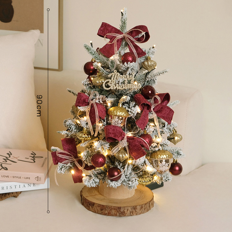 Nuevos productos transfronterizos árbol de Navidad PE con lámpara mini árbol de Navidad decoración en stock árbol de Navidad