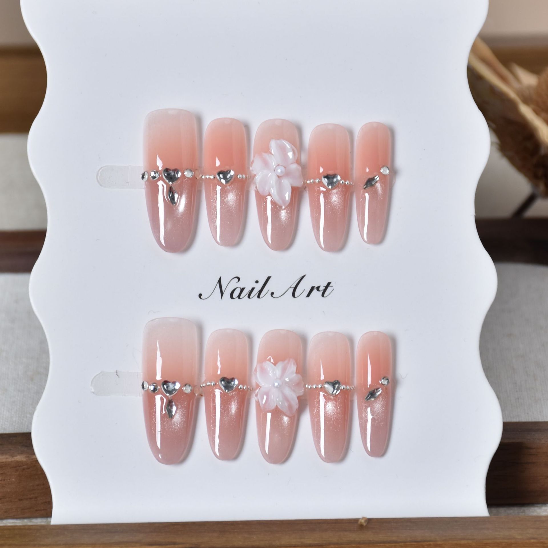 Manual pura manicura ojo de gato para usar uñas nuevas uñas falsas parches de manicura desmontables ins puro deseo de viento
