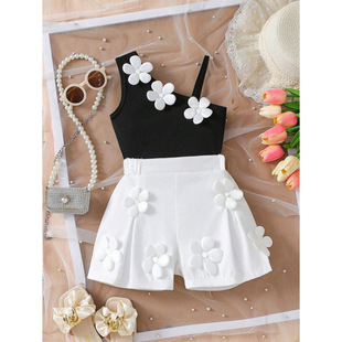 Z 58097 3D flower girls' two-piece set ���w��Ůͯ�ɼ����b