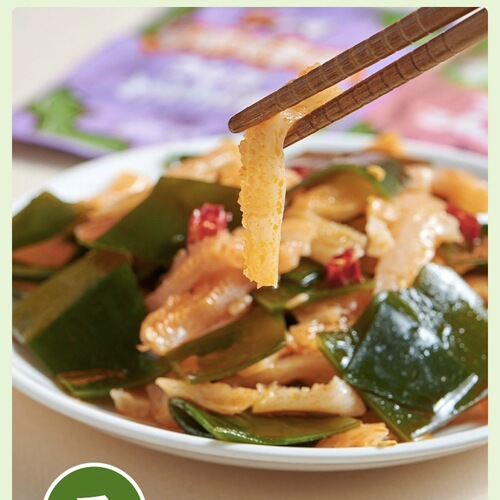 Super friendly kelp crispy bamboo shoots 140g bagged Konjac Shuang 120g spicy and sour aquatic snacks internet celebrity casual snacks