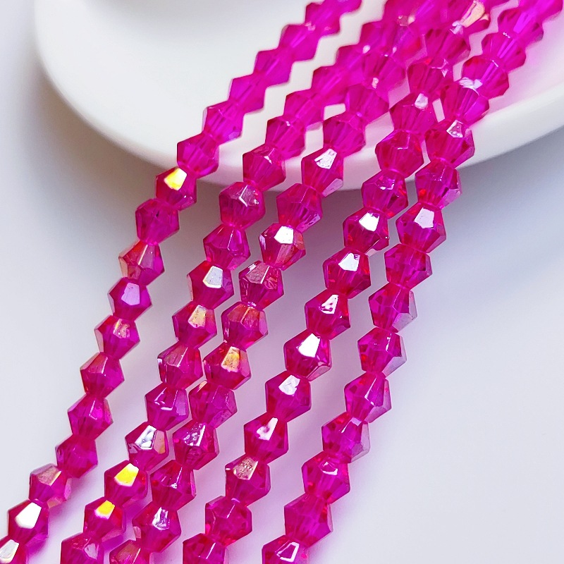 [10 pedidos mínimo] Cuentas puntiagudas de cristal Cuentas de diamante 23468mmAB Color Diy Tocado Accesorios para el cabello Zapatos Ropa Material con cuentas