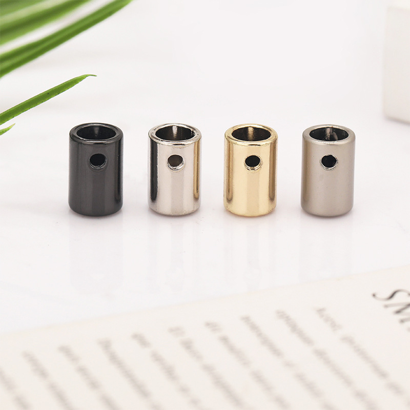 圆柱形螺丝金属吊钟绳头扣电镀锌合金裤绳尾扣金达服装辅料