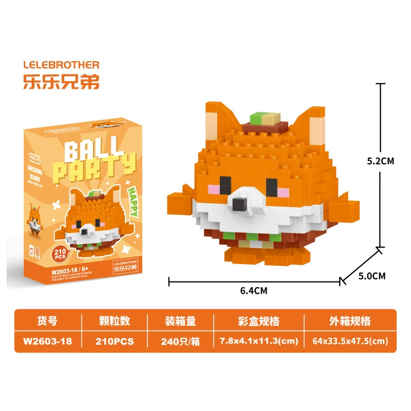 Constructor (Lego) Cartoon Animal Mini Blocks — Panda & Characters, Multiple Piece Counts