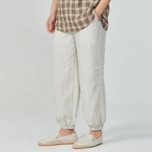 Linen casual pants, men's loose leg pants, men's sweatpants, new style, men's all-matching pants, cotton and linen trousers