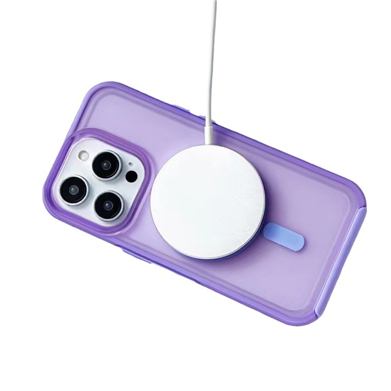 Aplicable iPhone14promax Carcasa para teléfono móvil semitransparente mate agradable para la piel Apple 16 magsafe antihuellas