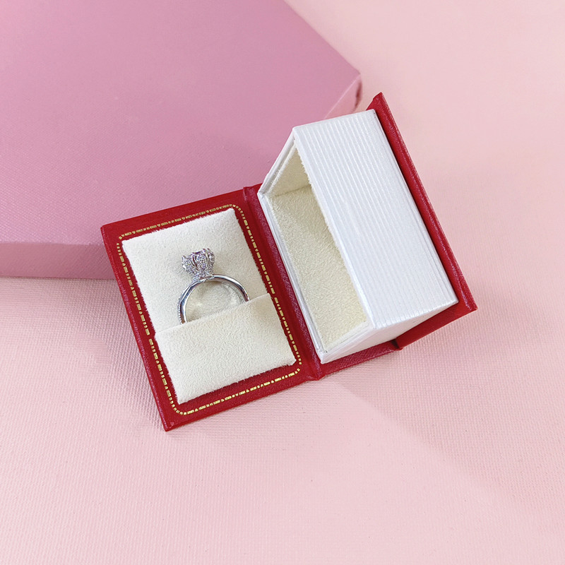 빨간색; 반지 상자 1개 [상자만 다른 것은 포함되지 않음]