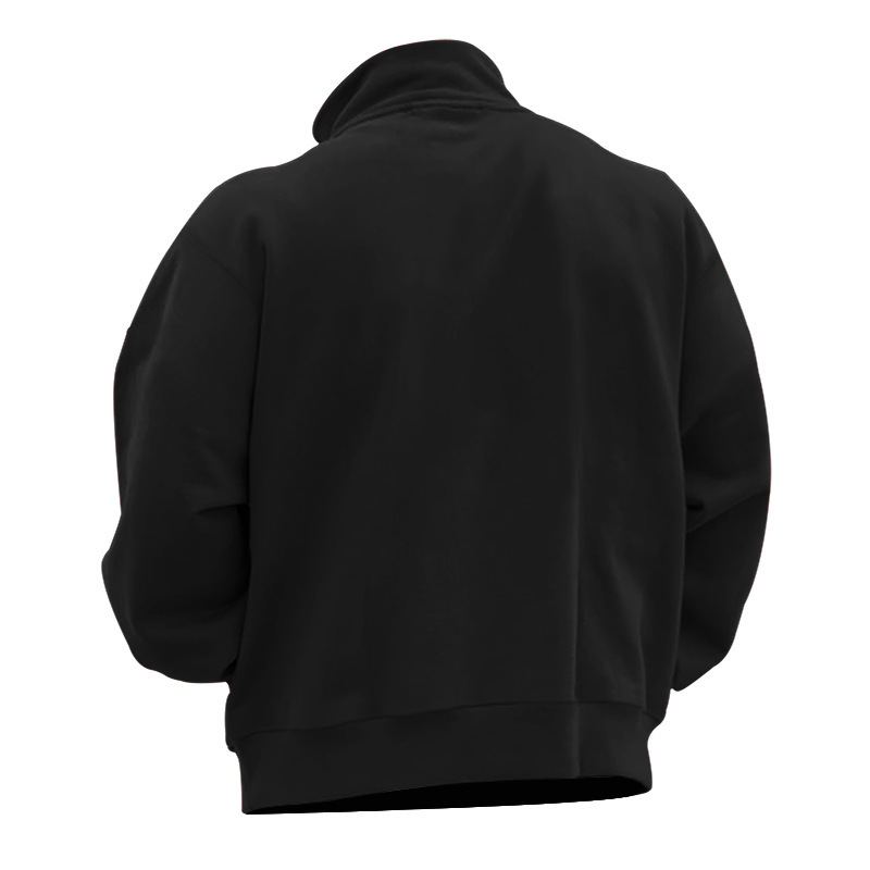 Men's Sweatshirt With Stand Collar And Half Zipper For Winter_voghion.com