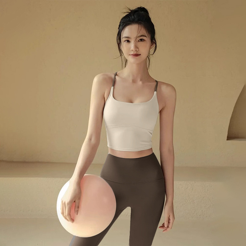 Sexy yoga vest voor dames professionele fitness hardlooptop_voghion.com